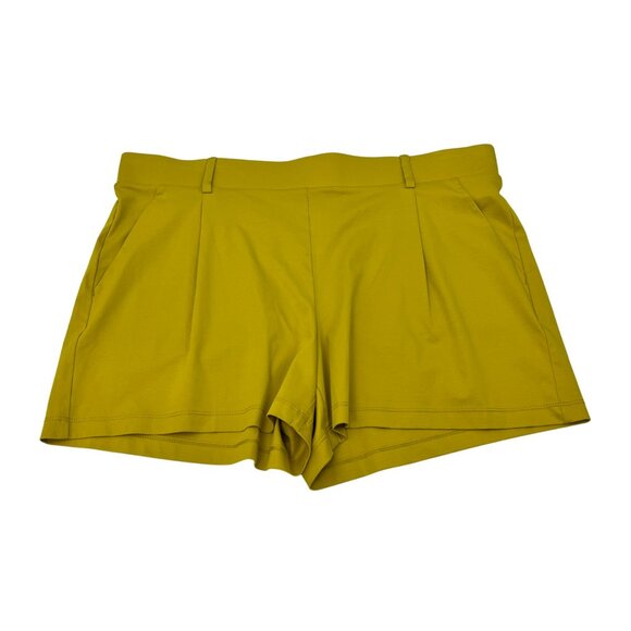 Loft Women’s Pull On Shorts High Rise Yellow Size Large New - Picture 1 of 8